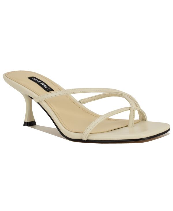 ナインウェスト レディース シューズ サンダル 踵 Nine West Women\u0027s Anirey Strappy Kitten Heel Dressandals Cream 皮膚軟化剤