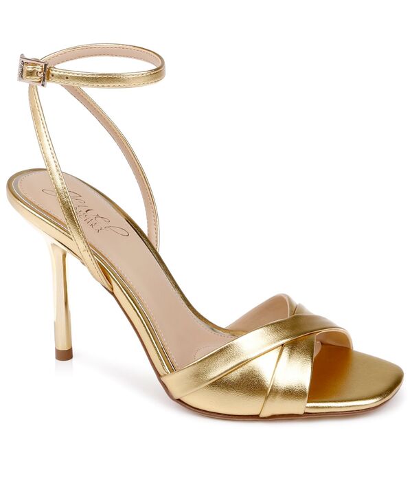 ジュウェルダグレイミシュカ レディース シューズ サンダル Jewel Badgley Mischka Women\u0027s Parisa Square Toe Dressandals Gold Metallic ゴールド