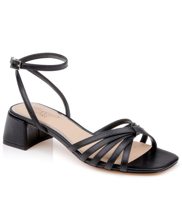 ジュウェルダグレイミシュカ レディース シューズ サンダル Jewel Badgley Mischka Women\u0027s Pasco Square Toe Dressandals Black Leather 黒いこと