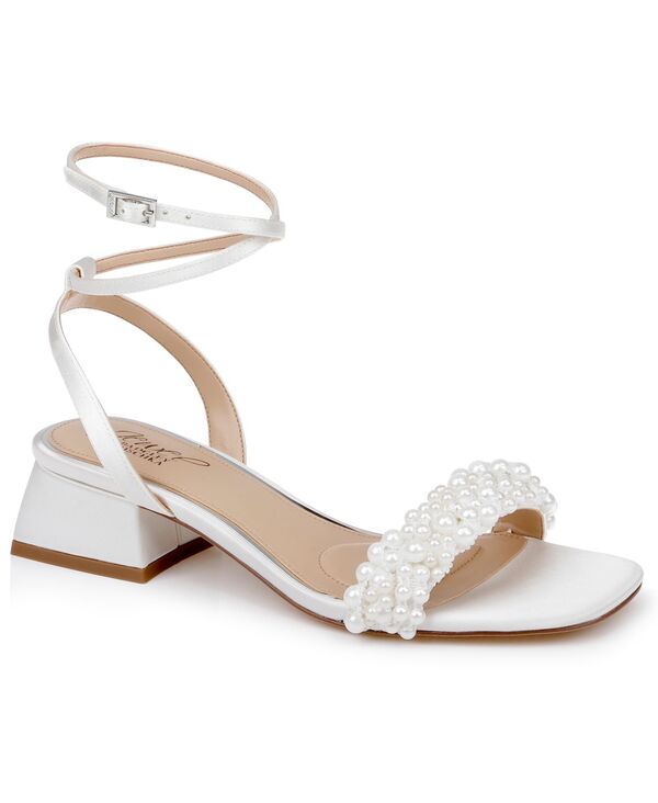 ジュウェルダグレイミシュカ レディース シューズ サンダル Jewel Badgley Mischka Women\u0027s Payton Square Toevening Sandals Ivory Satin 象牙色