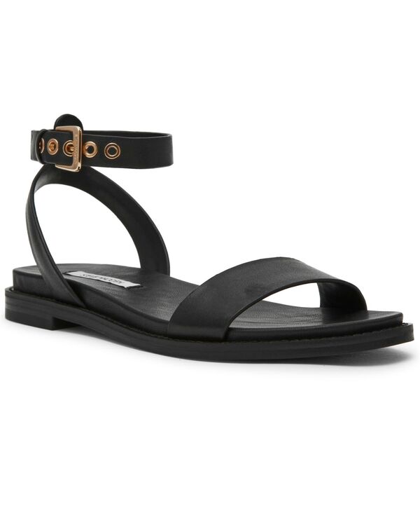 スティーブ マデン レディース シューズ サンダル Steve Madden Women\u0027s Dandi Two-Piece Flat Sandals Black 黒いこと