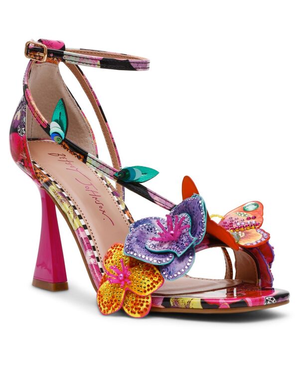 ベッツィジョンソン レディース シューズ サンダル 踵 Betsey Johnson Women\u0027s Camile Sculpted Heel Sandals Black Multi 黒いこと