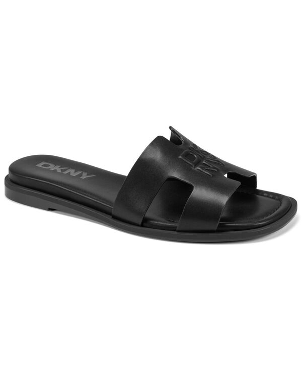 ダナ キャラン ニューヨーク州 レディース シューズ サンダル DKNY Women\u0027s Columba Slide Flat Sandals Black Smooth 黒いこと