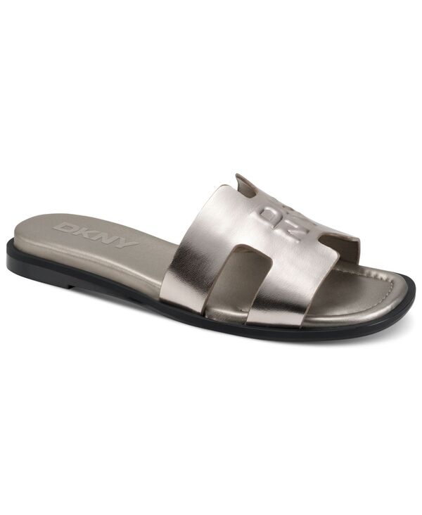 ダナ キャラン ニューヨーク州 レディース シューズ サンダル DKNY Women\u0027s Columba Slide Flat Sandals Champagne Metallic 三鞭酒