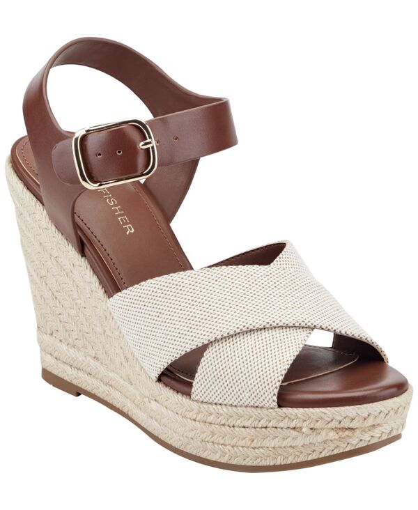 マークフィッシャー レディース シューズ サンダル Marc Fisher Women\u0027s Hervespadrille High Wedge Sandals Beige/Cognac ベージュ