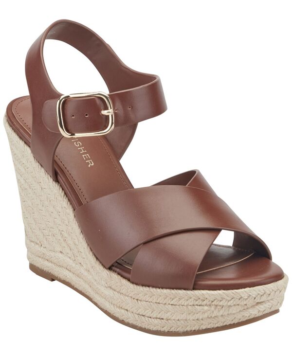 マークフィッシャー レディース シューズ サンダル Marc Fisher Women\u0027s Hervespadrille High Wedge Sandals Cognac