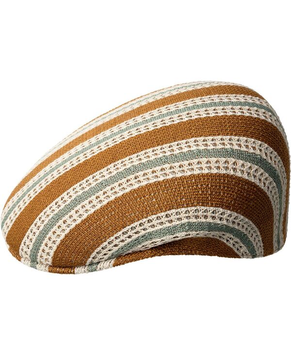 カン決勝点 メンズ 添え物 かぶり笠 旗がしら Kangol Men\u0027s Resort Stripe 504 Cap Rusticaramel multi マルチ色合い