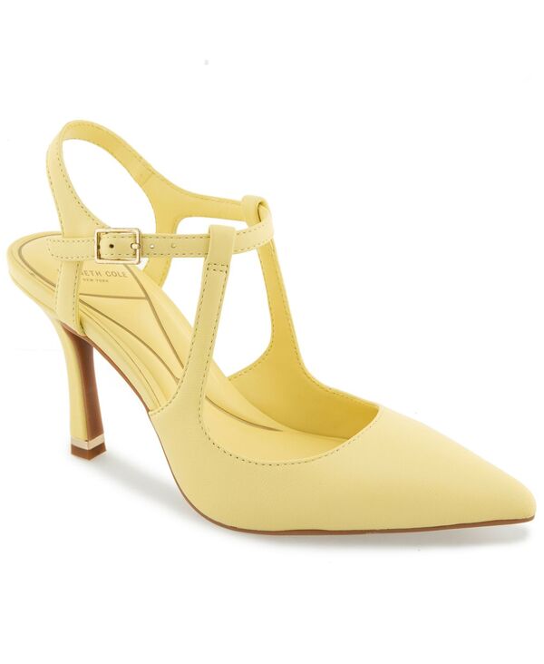 ケネスコール レディース シューズ サンダル アンクル Kenneth Cole New York Women\u0027s Romi Ankle Slingback Pumps Butter Yellow Leather 黄色
