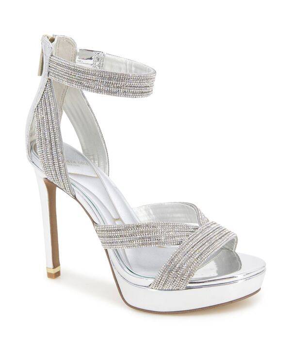 ケネスコール レディース シューズ サンダル プラットホーム Kenneth Cole New York Women\u0027s Nadine Jewel Platform Dressandalsilver Jewel しろがね色