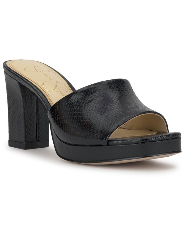 ジェシカシンプソン レディース シューズ サンダル 踵 Jessica Simpson Women\u0027s Elyzza Block Heel Dressandals Black Snake 黒いこと