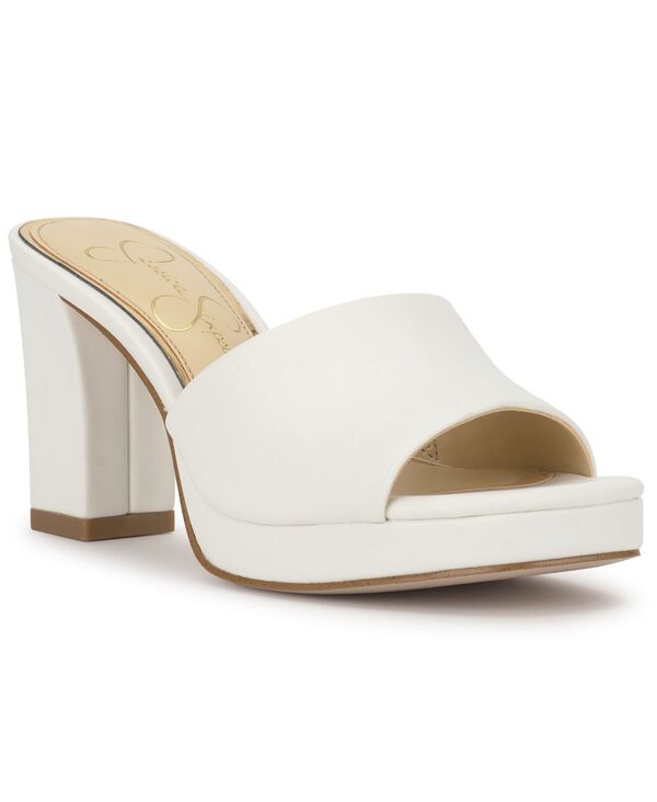 ジェシカシンプソン レディース シューズ サンダル 踵 Jessica Simpson Women\u0027s Elyzza Block Heel Dressandals Bright White 白いこと