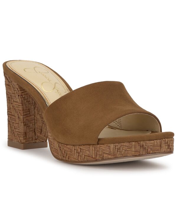 ジェシカシンプソン レディース シューズ サンダル 踵 Jessica Simpson Women\u0027s Elyzza Block Heel Dressandals Tuscan Tan Suede タン