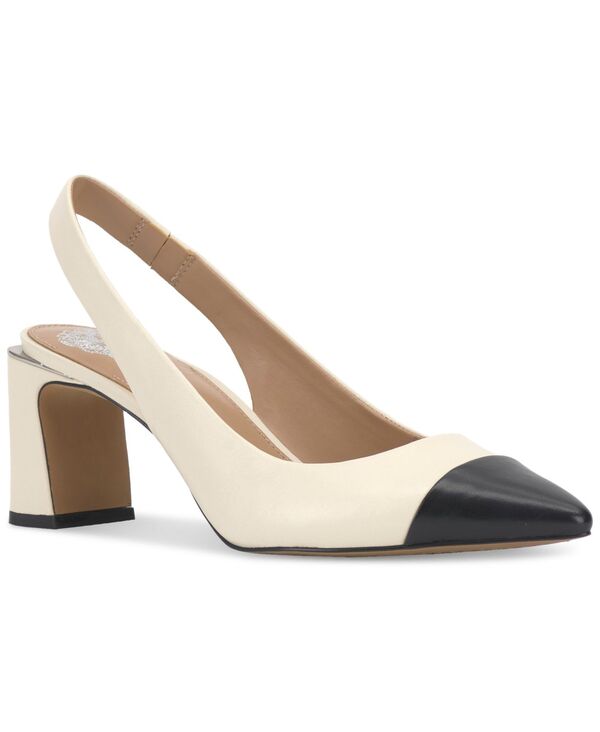ヴィンスカムート レディース シューズ パンプス Vince Camuto Women\u0027s Hamden Slingback Pumps Creamy White/Black 白いこと