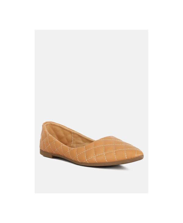 ロンドンラグ レディース シューズ パンプス キルティング London Rag Women\u0027s Rikhani Quiltedetail Ballet Flats Beige quilted ベージュ