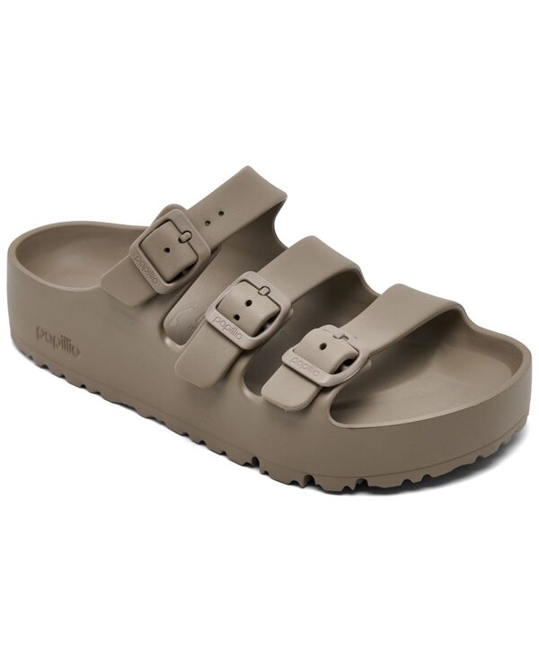 ビルケンシュトック レディース シューズ サンダル プラットホーム Birkenstock Women\u0027s Florida Flex EVA Platform Sandals from Finish Line Gray Taupe 薄墨色