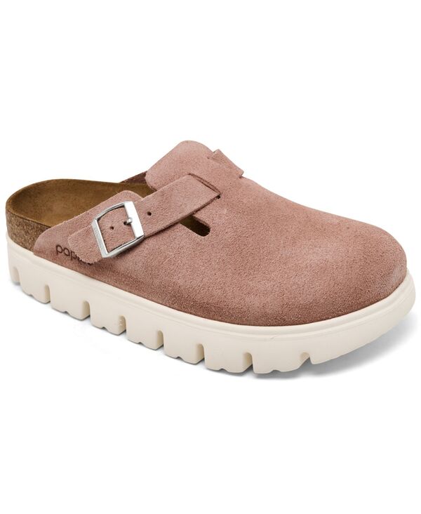 ビルケンシュトック レディース シューズ スニーカー プラットホーム スエードクロス なめし革 Birkenstock Women\u0027s Boston Chunky Suede Leather Platform Clog from Finish Line Pink Clay さくら色