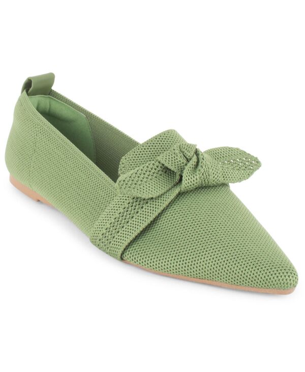 タハリ レディース シューズ パンプス 編み物 置き目毛皮 Tahari Women\u0027s Venice Knit Loafer Green 緑であること
