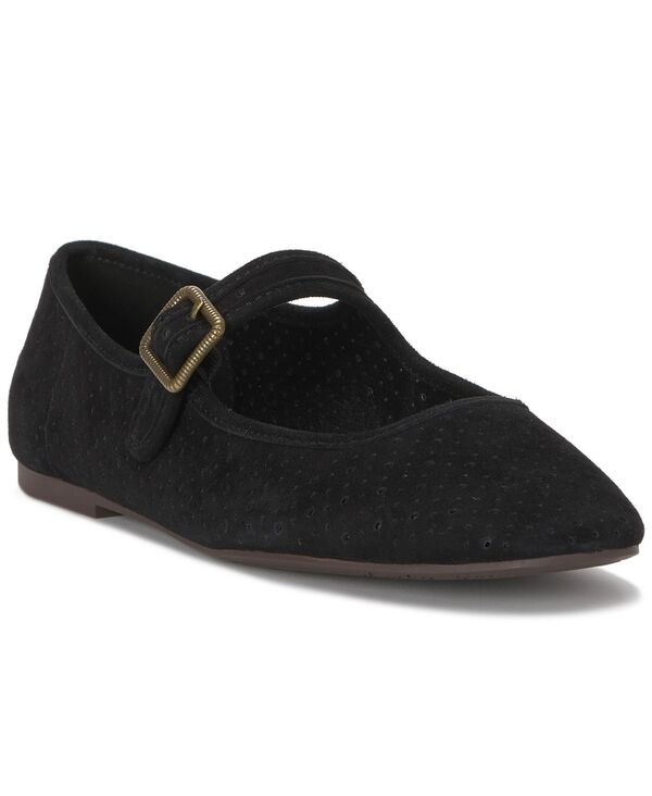 ラッキーブランド レディース シューズ パンプス Lucky Brand Women's Tannyr Perforated Mary Jane Ballet Flats Black Suede ブラック｜ReVida 店