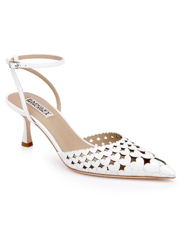 バッジェリーミシュカ レディース シューズ パンプス Badgley Mischka Women\u0027s Omelia Stiletto Pumps White Patent 白いこと