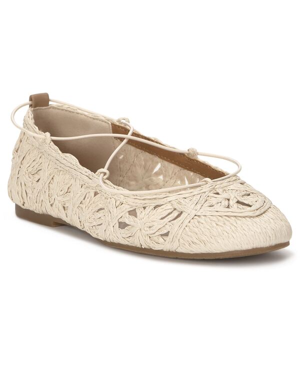 ラッキーブランド レディース シューズ パンプス スピード競技 Lucky Brand Women\u0027s Tennyr Laced Raffia Ballet Flats Natural Tuscany Sundial Crochet