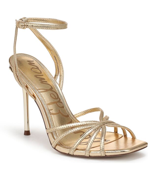 サムエデルマン レディース シューズ サンダル Sam Edelman Women\u0027s Lili Strappy Dressandals Amber Gold Leather 黄金色