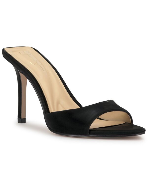 ジェシカシンプソン レディース シューズ サンダル Jessica Simpson Women\u0027s Dravie Stiletto Dressandals Black Sateen 黒いこと