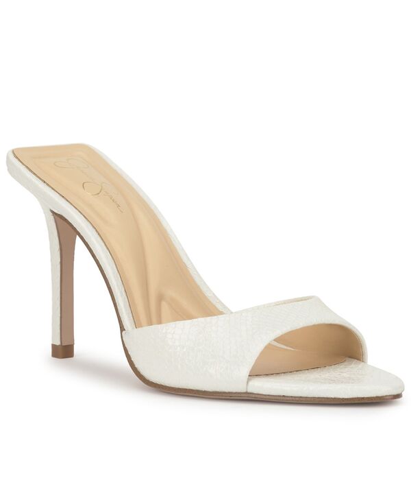 ジェシカシンプソン レディース シューズ サンダル Jessica Simpson Women\u0027s Dravie Stiletto Dressandals Bright White Glazed Snake 白いこと