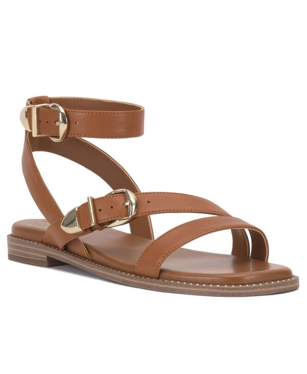 ヴィンスカムート レディース シューズ サンダル Vince Camuto Women\u0027s Neiko Strappy Flat Sandals Golden Walnut Metallic メタリック