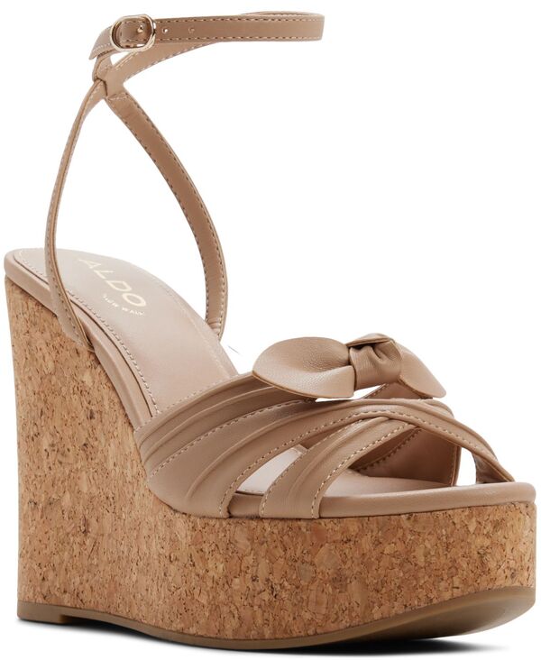 アルド レディース シューズ サンダル プラットホーム ALDO Women\u0027s Tainah Platform Wedge Sandals Tan Smooth タン