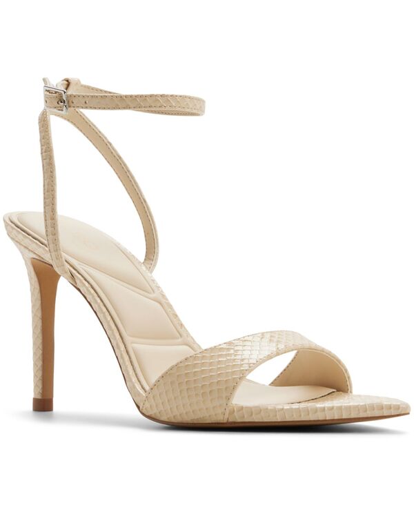 アルド レディース シューズ サンダル ALDO Women\u0027s Leandra Pointed Toe Dressandals Cream Snakembossed 皮膚軟化剤