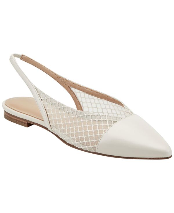 マーク・フィッシャー レディース シューズ パンプス メッシュ Marc Fisher LTD Women's Davin Mesh Slingback Dress Flats Creamesh/Leather クリーム｜ReVida 店