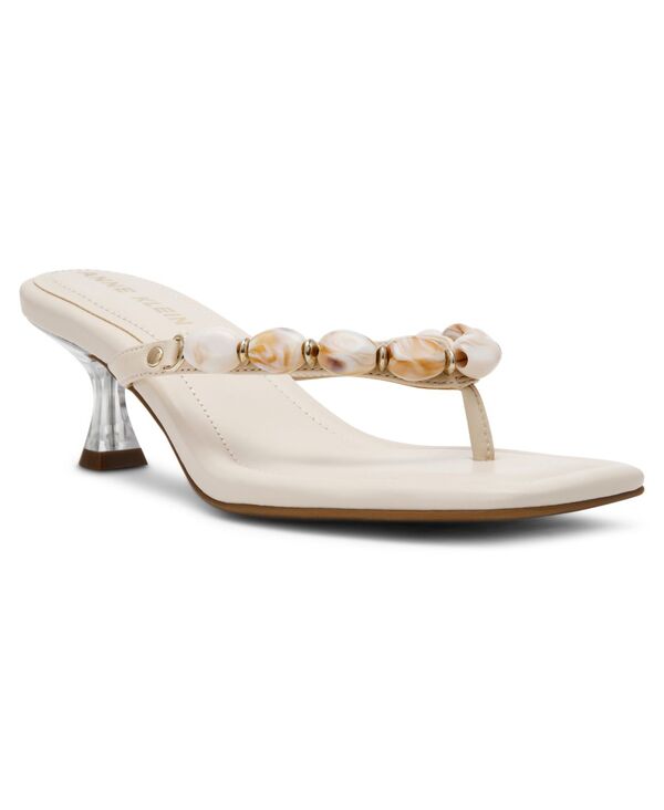 アンクライン レディース シューズ サンダル 踵 Anne Klein Women\u0027s Gwenn Thong Kitten Heel Dressandals Bone