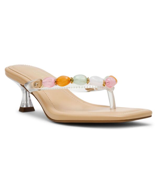 アンクライン レディース シューズ サンダル 踵 Anne Klein Women\u0027s Gwenn Thong Kitten Heel Dressandals Multi マルチ色つや
