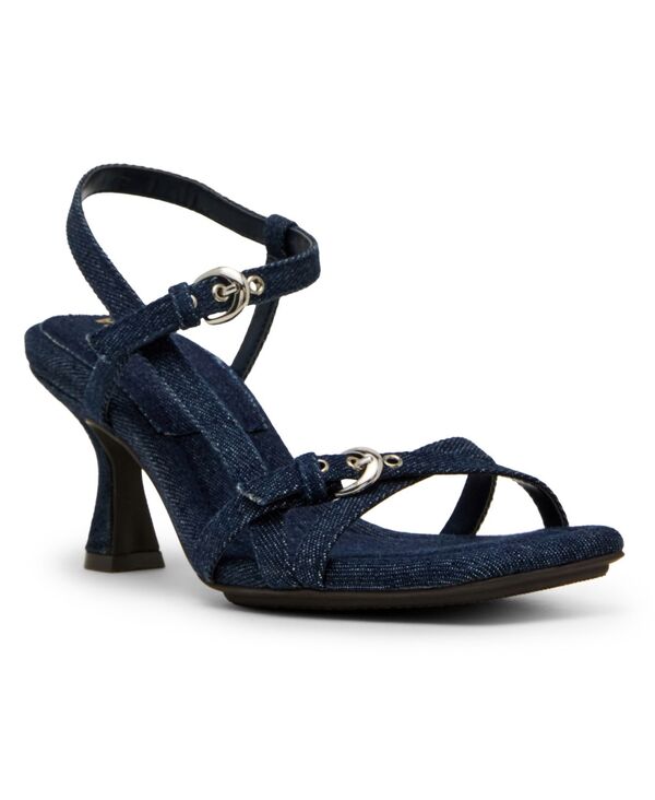 アンクライン レディース シューズ サンダル Anne Klein Women\u0027s Jaydyn Square Toe Dressandals Denim ジーンズ