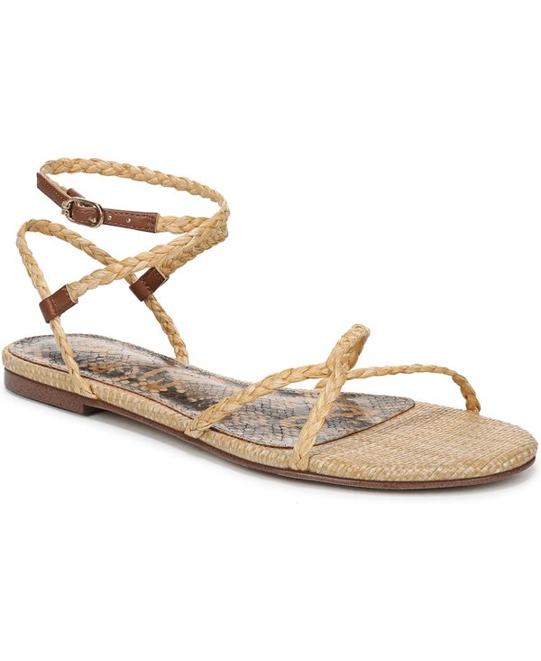 サムエデルマン レディース シューズ サンダル Sam Edelman Women\u0027s Ellina Braid Strappy Sandals Natural Beige Faux Raffia ベージュ