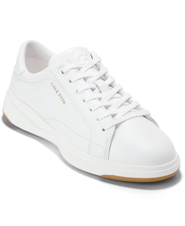 電話を掛けるハーン レディース シューズ スニーカー スピード競技 Cole Haan Women\u0027s GRANDPR Tennis Lace-Up Sneakers White Leather 白いこと