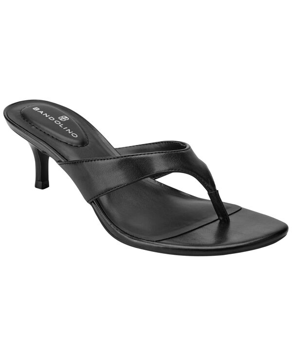 バンドリーノ レディース シューズ サンダル 踵 Bandolino Women\u0027s Ammer Thong Kitten Heel Dressandals Black 黒いこと