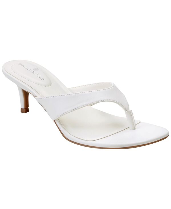 バンドリーノ レディース シューズ サンダル 踵 Bandolino Women\u0027s Ammer Thong Kitten Heel Dressandals White 白いこと