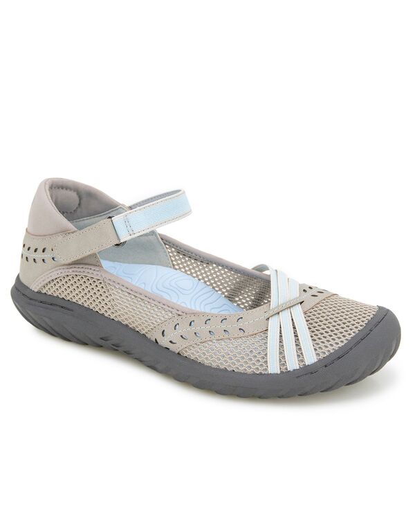 ジャイビーユー レディース シューズ パンプス JBU Women\u0027s Maya Casual Mary Jane Flats Light Grey 薄墨色