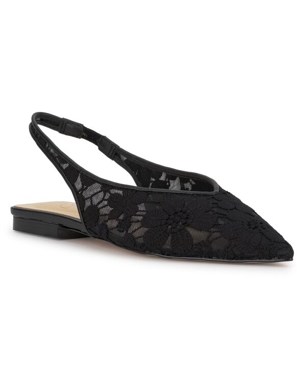 ジェシカシンプソン レディース シューズ パンプス Jessica Simpson Women\u0027s Mezzah Slingback Mule Flats Black Lace Mesh 黒いこと