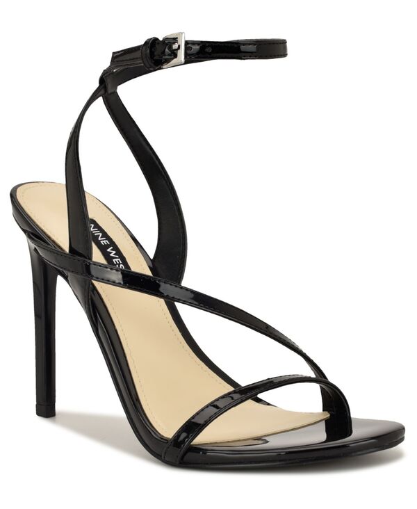 ナインウェスト レディース シューズ サンダル Nine West Women\u0027s Miorla Strappy High Stiletto Dressandals Black Patent 黒いこと