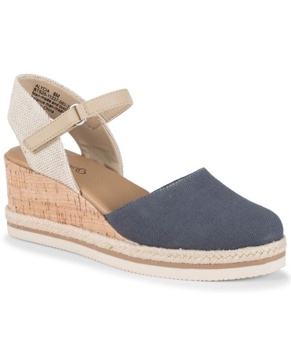 ベアトラップス レディース シューズ サンダル 踵 Baretraps Women\u0027s Alycia Wedge Heel Sandals Navy Blue 米国海軍