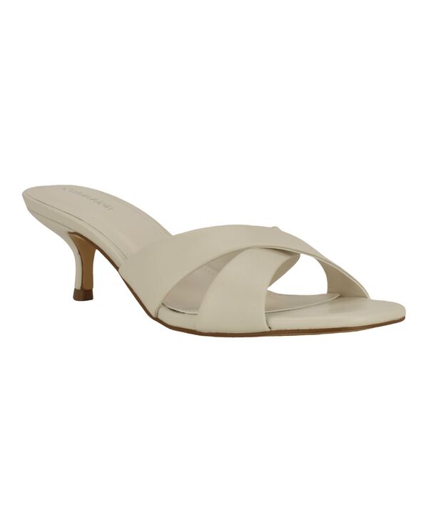カルバンクライン レディース シューズ サンダル 踵 Calvin Klein Women\u0027skylor Criss-Cross Kitten Heel Sandals Ivory 象牙色