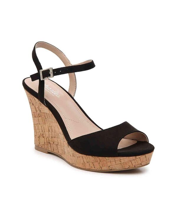 プリンスチャールズ島・デイビッド レディース シューズ サンダル Charles by Charles David Womens Lambert Wedge Sandal Black micro 黒いこと