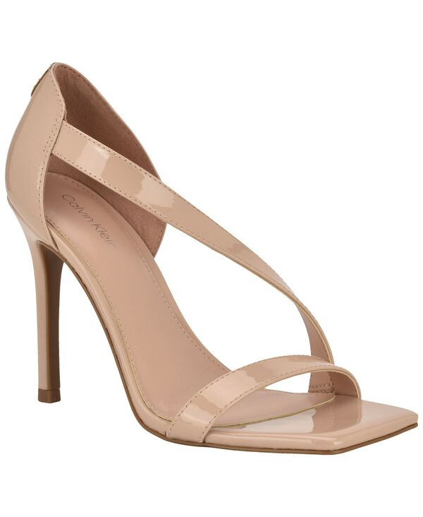 カルバンクライン レディース シューズ サンダル 非対称 Calvin Klein Women\u0027s Tracy Asymmetrical Strap High Stiletto Dressandals Light Natural Patent