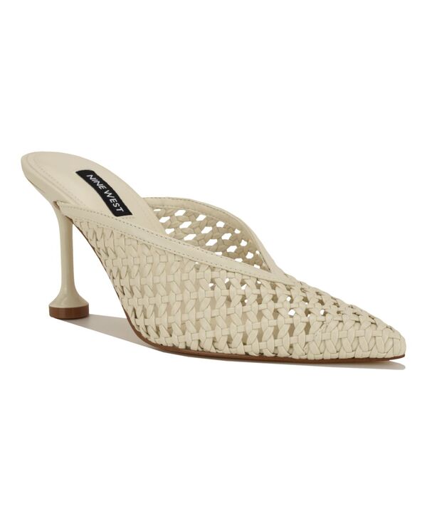 ナインウェスト レディース シューズ パンプス 踵 Nine West Women\u0027s Grasso Woven Tapered Heel Dress Mules Chicream 皮膚軟化剤