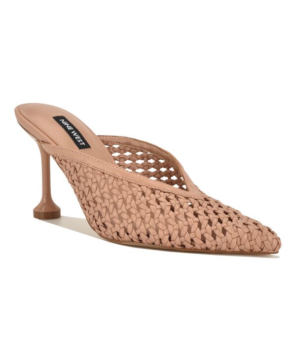 ナインウェスト レディース シューズ パンプス 踵 Nine West Women\u0027s Grasso Woven Tapered Heel Dress Mules Mocha Mousse モカ