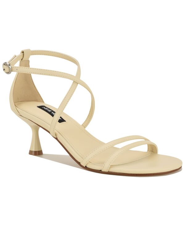 ナインウェスト レディース シューズ サンダル 踵 Nine West Women\u0027s Jettie Strappy Kitten Heel Dressandals Cream 皮膚軟化剤