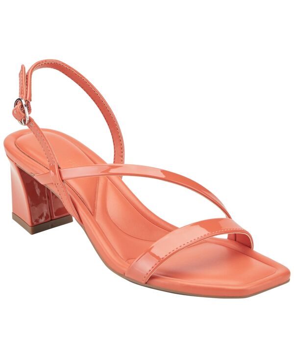 マークフィッシャー レディース シューズ サンダル 踵 Marc Fisher Women\u0027s Gizia Strappy Block Heel Dressandals Orange Patent オレンジ色