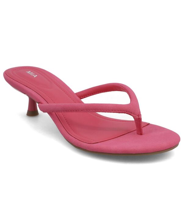 ミア レディース シューズ サンダル 踵 MIA Women\u0027s Farren Kitten Heel Thong Dressandals Hot Pink サクラ色